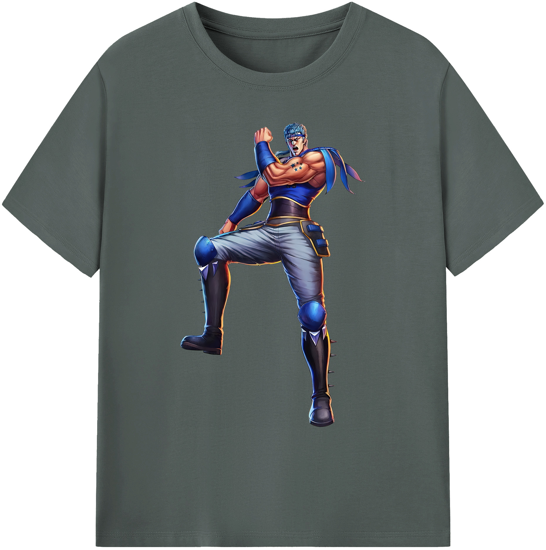 （画像用） 北斗の拳 Fist of the North Star 綿100％ メンズ半袖Tシャツ｜肌触りやわらか＆通気性